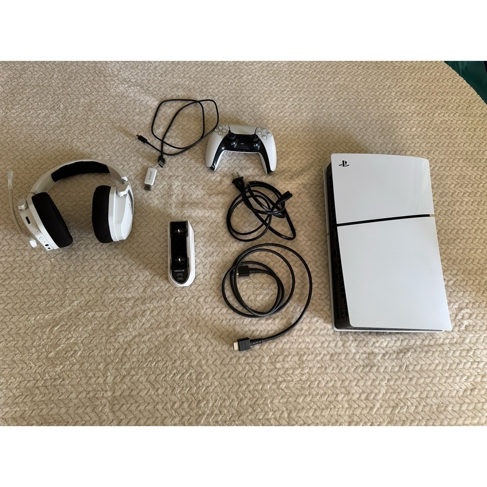 Sony PlayStation 5 Slim Console Bundle: Controller, NUBWO Headset, Dock PS5